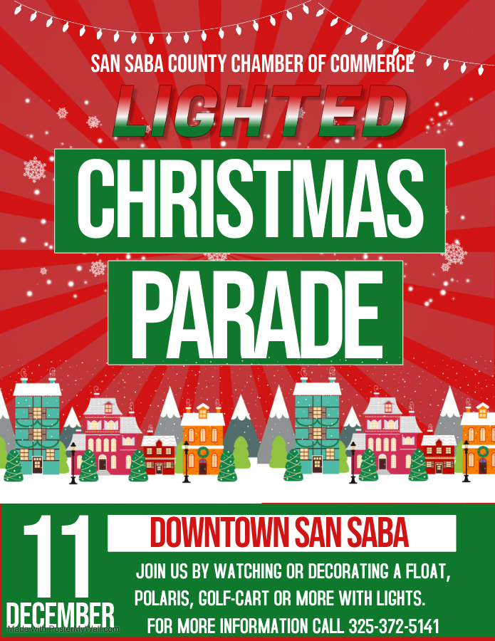 2021 Downtoan San Saba Lighted Christmas Parade