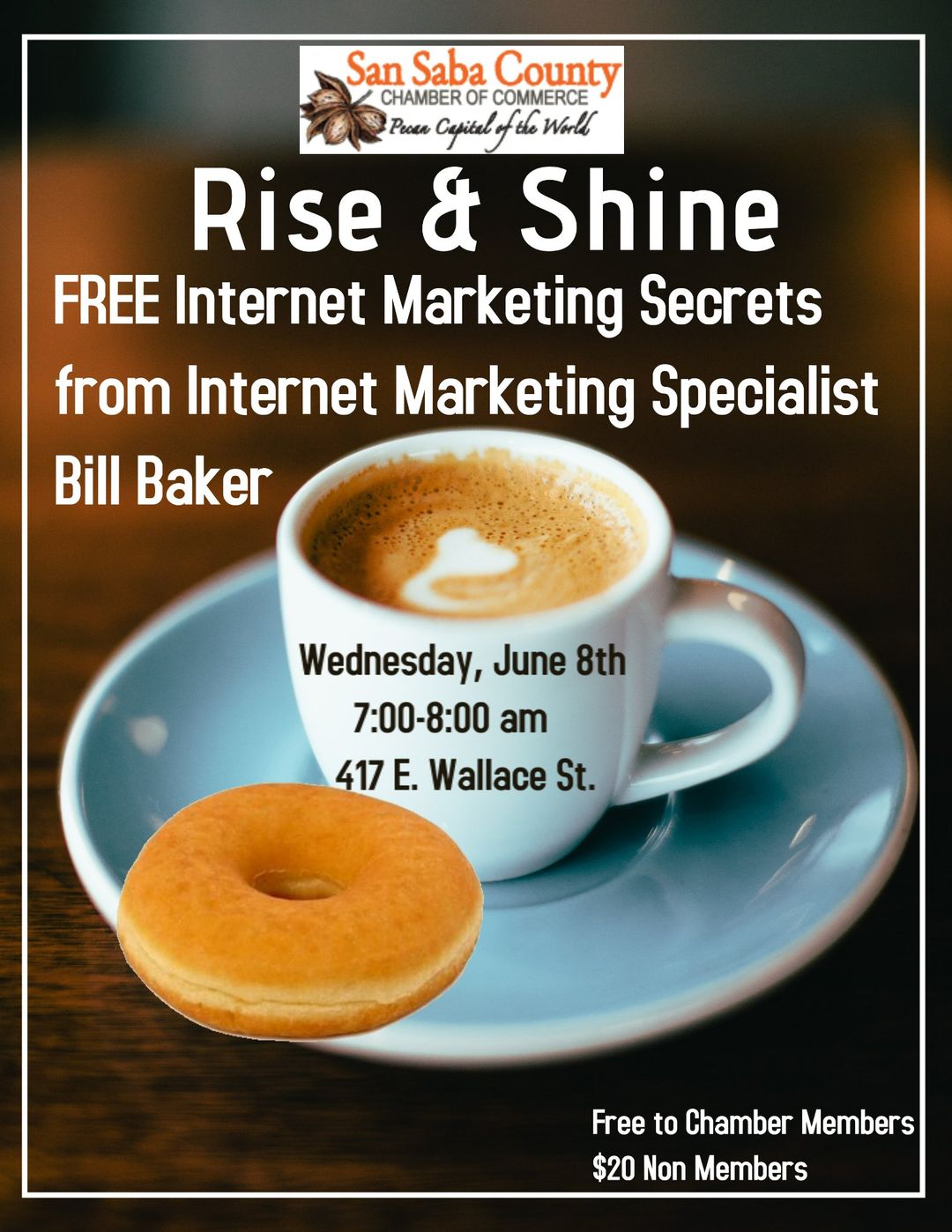 Rise and Shine San Saba County Chamber FREE Internet Marketing Secrets