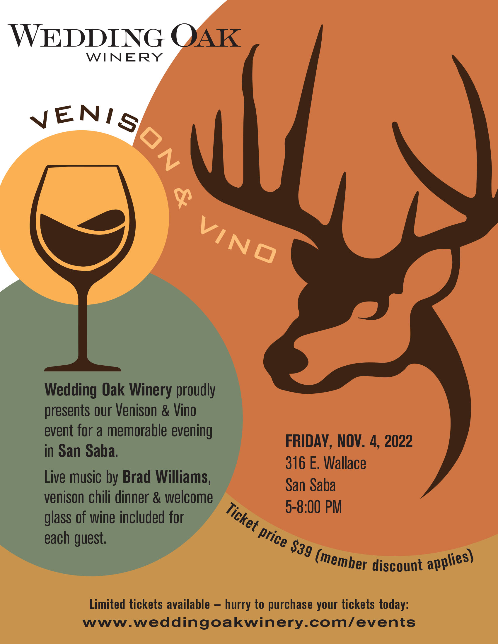 Wedding Oak Winery Venison & Vino 2022